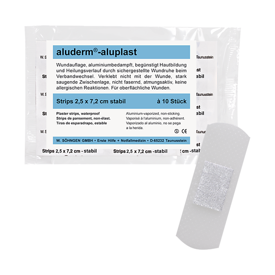 aluderm aluplast Strips stabil 2,5x7,2cm (10 Stk.)