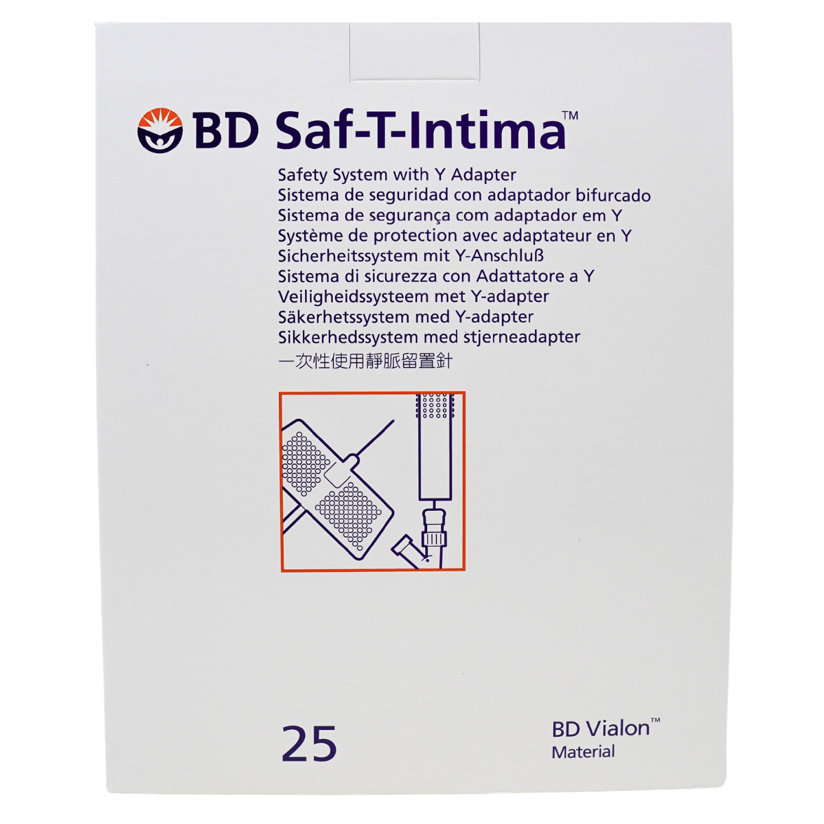 BD Saf-T-Intima Schmetterlingskanüle 22G x 0,75" blau - 25 Stk.