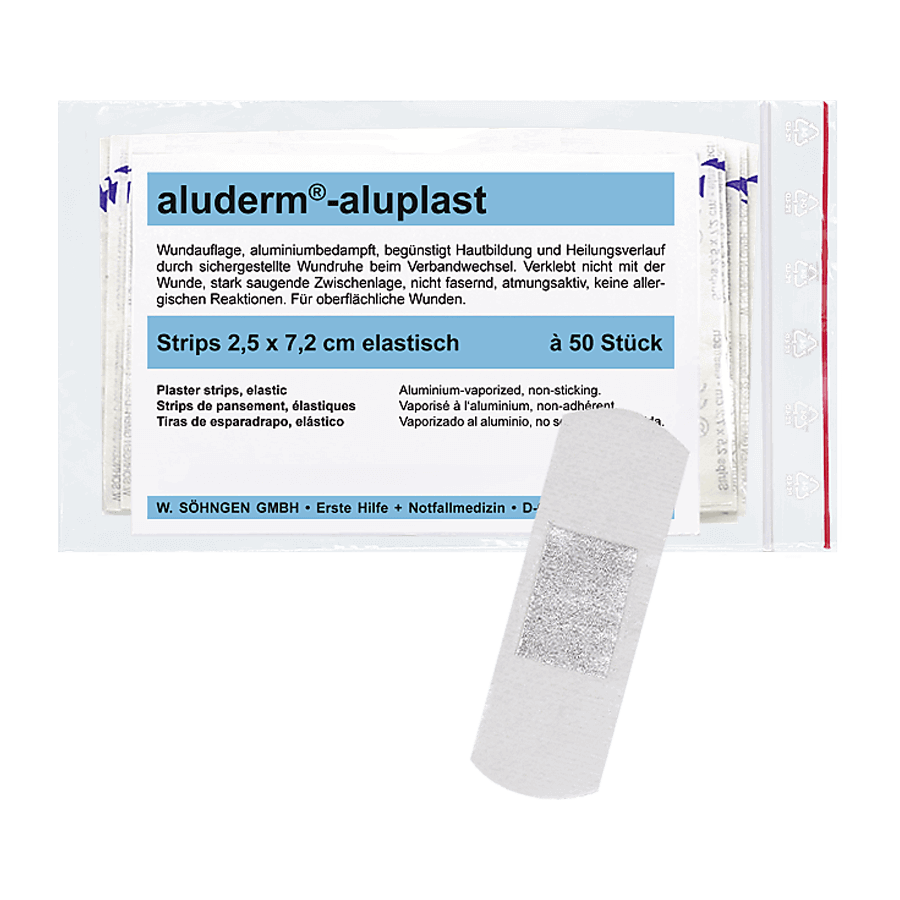 aluderm aluplast Strips elastisch 2,5x7,2cm (50 Stk.)