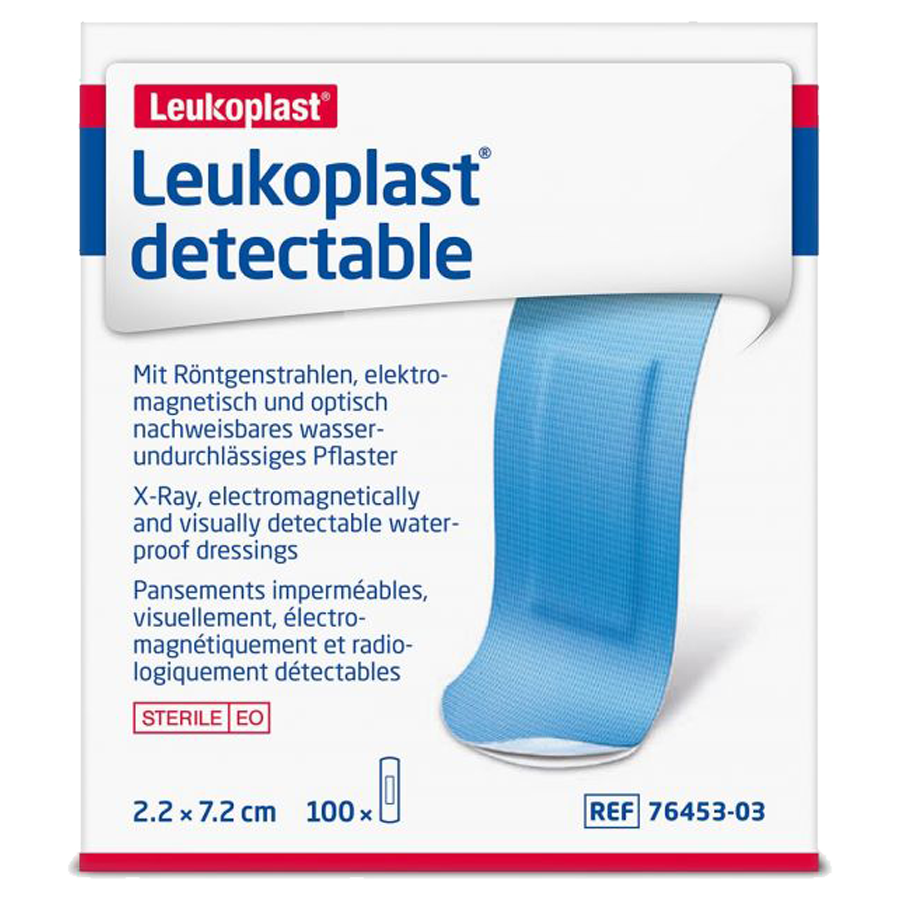 Leukoplast detectable, wasserdichtes Pflaster, 2,2 x 7,2cm (100 Stk.)