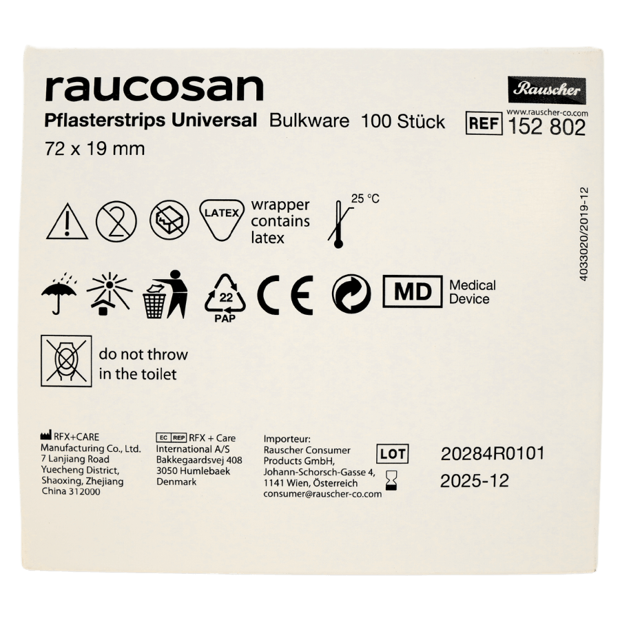 raucosan Pflasterstrips universal 72x19 (100 Stk.)