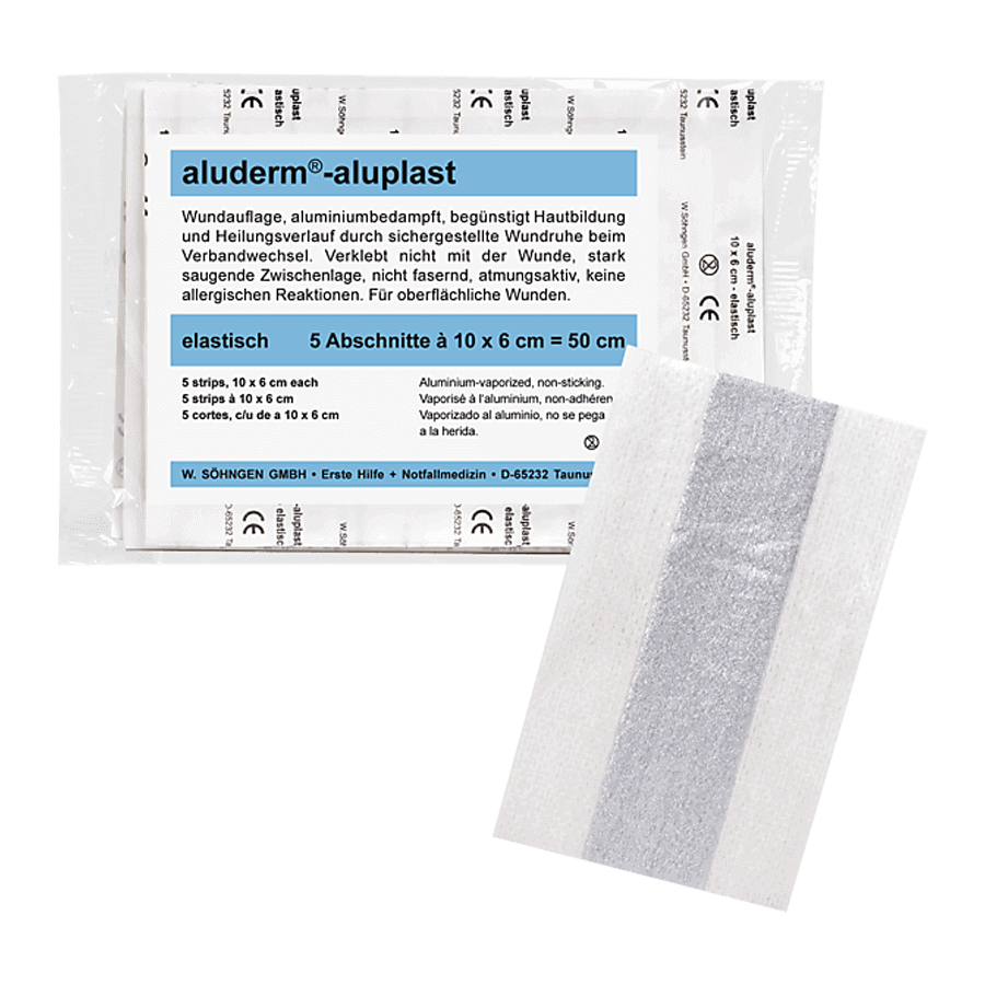 aluderm®-aluplast Wundpflaster elastisch 10x6 cm (5 Stk.)