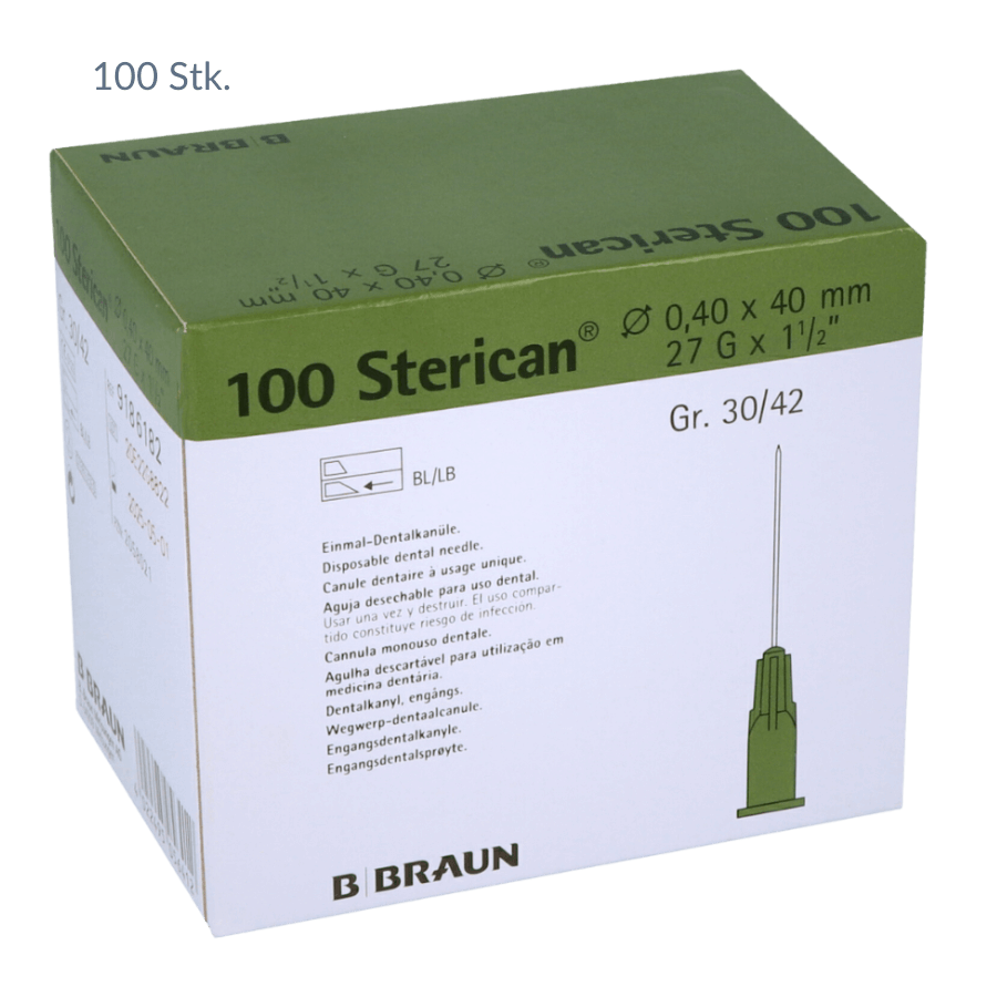 Sterican Dental-Kanüle 27G 0,4 x 40mm (100 Stk.)