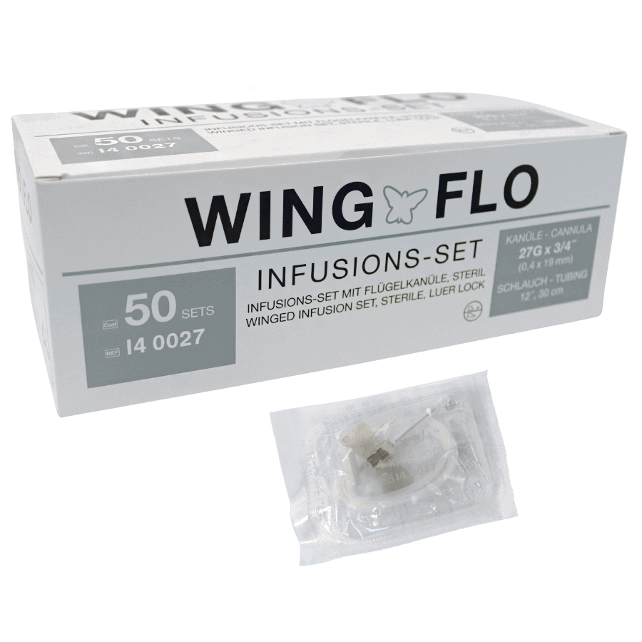 Flügelkanülen Wing-Flo 27G grau (50 Stk.)