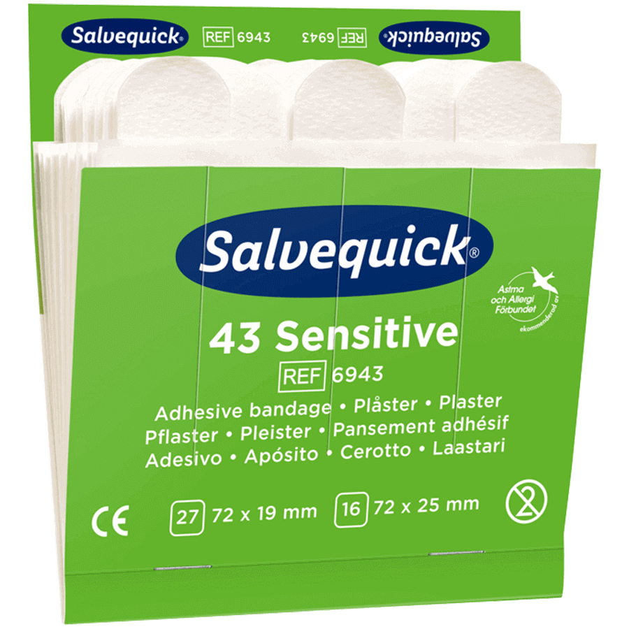 Salvequick Pflasterstrips sensitiv REF6943 (43 Stk.)