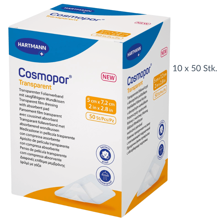 Cosmopor transparent steril 5x7,2cm (10 x 50 Stk.)